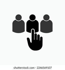 Candidate Icon. Applicant, Nominee Symbol.