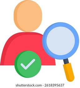 Candidate Icon Flat Vector Illustration