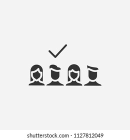 Candidate icon illustration,vector selected sign symbol