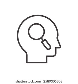 candidate icon isolated stroke in black color