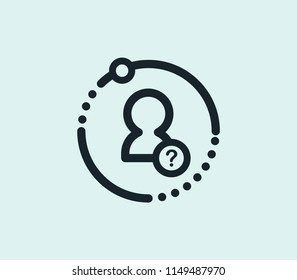 Candidate icon line isolated on clean background. Candidate icon concept drawing icon line in modern style. Vector illustration for your web mobile logo app UI design.