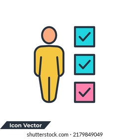 candidate icon logo vector illustration. selection symbol template for graphic and web design collection