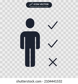 Candidate icon symbol template for graphic and web design collection logo vector illustration
