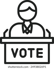 Imagen de Vector de icono de candidato. Adecuado para aplicaciones móviles de Web y medios de impresión.