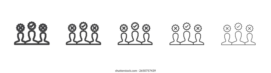 candidate icon vector thin outline style sign
