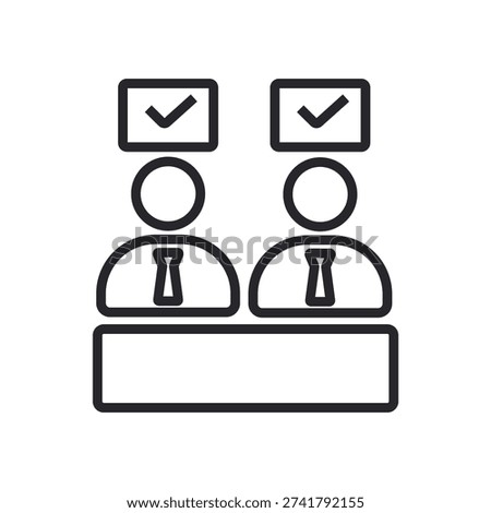 candidate icons outline and Flat Style,transparent background