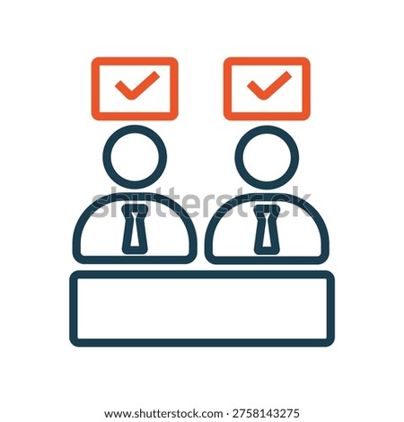 candidate icons outline and Flat Style,transparent background