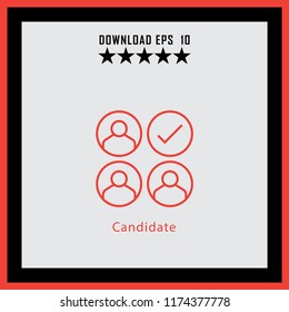 Candidate  line icon