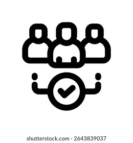 candidate line icon. Clean and minimalist vector icon for websites, mobile apps, presentations, and logos. Fully scalable and customizable for any project.