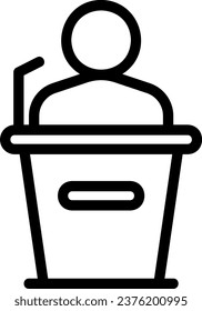 candidate line icon illustration vector