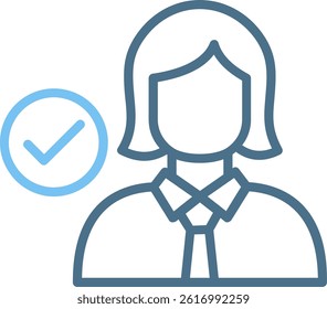 Candidate Line Two Colour Icon
