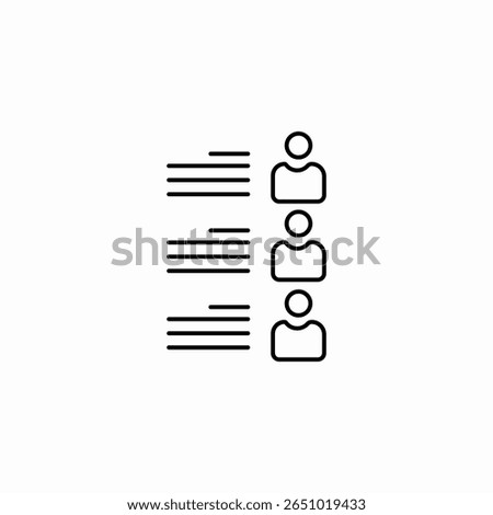 candidate list election icon sign vector