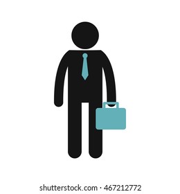 Candidate looking for a job icon in flat style on a white background