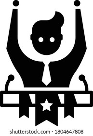 Candidate on debate vector icon