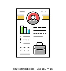 candidate persona recruitment business work job color icon vector. candidate persona recruitment business work job sign. isolated symbol illustration