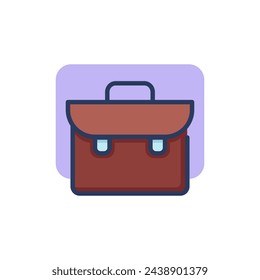 Candidate portfolio thin icon. Briefcase, suitcase, bag, businessman. Line icon for business, career, job, luggage, accessory concept