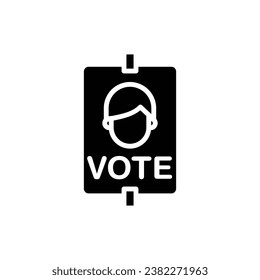 Candidate Poster Filled Icon Vector Illustration