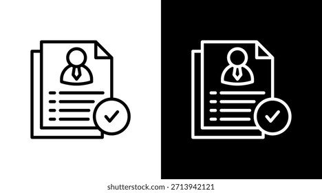 Perfil de candidato con diseño de conjunto de iconos
