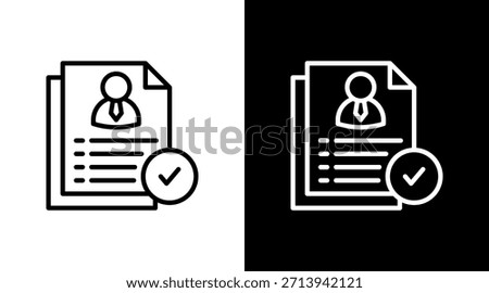 Candidate Profile With Icon Set Design