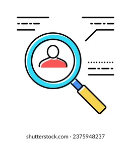 candidate research color icon vector. candidate research sign. isolated symbol illustration