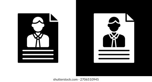 Ilustração do vetor do ícone Retomar candidato. Projetado Para Flexibilidade Criativa Em Versões Claras E Escuras.