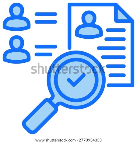 Candidate Review Icon Vector Illustration For Design.