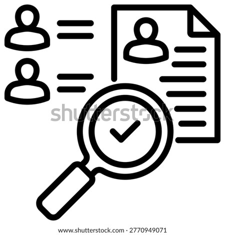 Candidate Review Icon Vector Illustration For Design.