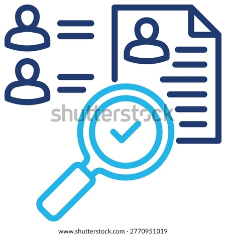 Candidate Review Icon Vector Illustration For Design.
