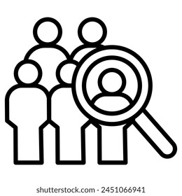 Candidate Screening icon line vector illustration