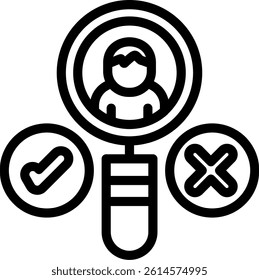 Candidate Screening Line Vector Icon Design