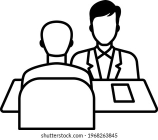  Candidate Screening Process Vector Icon Design, Executive Recruiting The People Symbl On White Background, Job Interview Concept, Hrm Symbol On White Background,