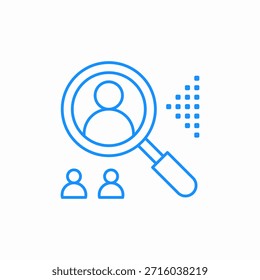 Vector de signo de icono de evaluación de búsqueda de candidatos