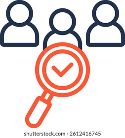 Candidate Selection Icon Color Line Vector Illustration