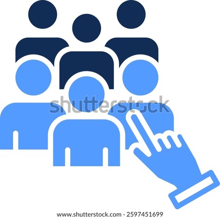Candidate Selection Icon Glyph Color Vector Illustration