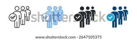 Candidate Selection Icon Set Multiple Style. Designed In Outline, Blue, Glyph, Dual Tone