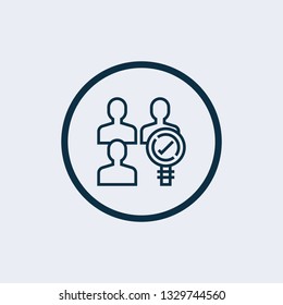 Candidate selection line icon concept. Candidate selection vector linear illustration, symbol, sign