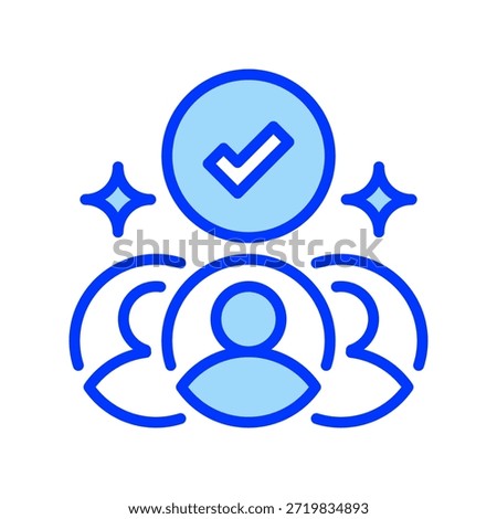 Candidate Selection Line Icon, Outline Symbol for Applicant Choosing, Recruitment Filter, Talent Evaluation, Hiring Decision, and Professional Pick. Vector Sign Icon.