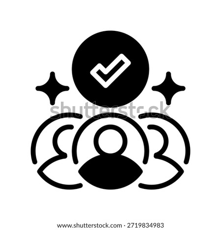 Candidate Selection Line Icon, Outline Symbol for Applicant Choosing, Recruitment Filter, Talent Evaluation, Hiring Decision, and Professional Pick. Vector Sign Icon.