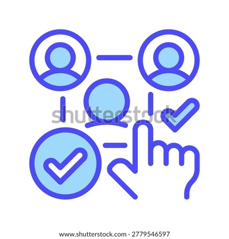 Candidate Selection Vector Line Icon for Human Resources
