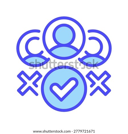 Candidate Selection Vector Line Icon for Human Resources and Recruitment