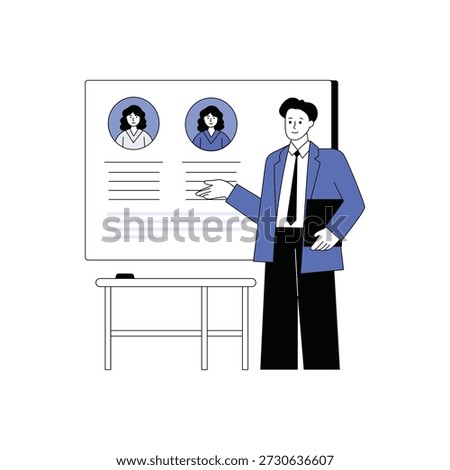 Candidate Shortlisting Vector Illustration EPS 10 File