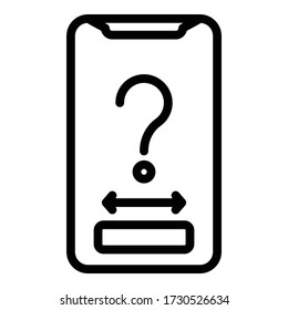 Candidate smartphone icon. Outline candidate smartphone vector icon for web design isolated on white background