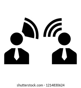 Candidate speech icon. Simple illustration of candidate speech vector icon for web design isolated on white background
