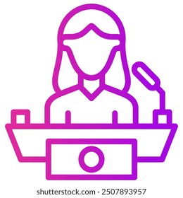 candidate speech icon vector illustration symbol background