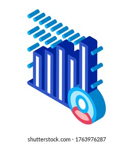 Candidate Statistics Icon Vector. Isometric Candidate Statistics sign. color isolated symbol illustration