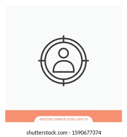Candidate target Icon Vector Illustration