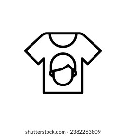 Candidate T-Shirt Outline Icon Vector Illustration