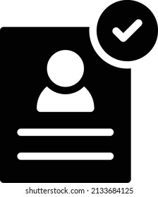 candidate vector glyph flat icon 