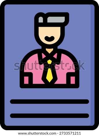 Candidate Vector Icon Design Illustration