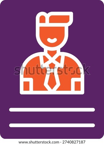 Candidate Vector Icon Design Illustration